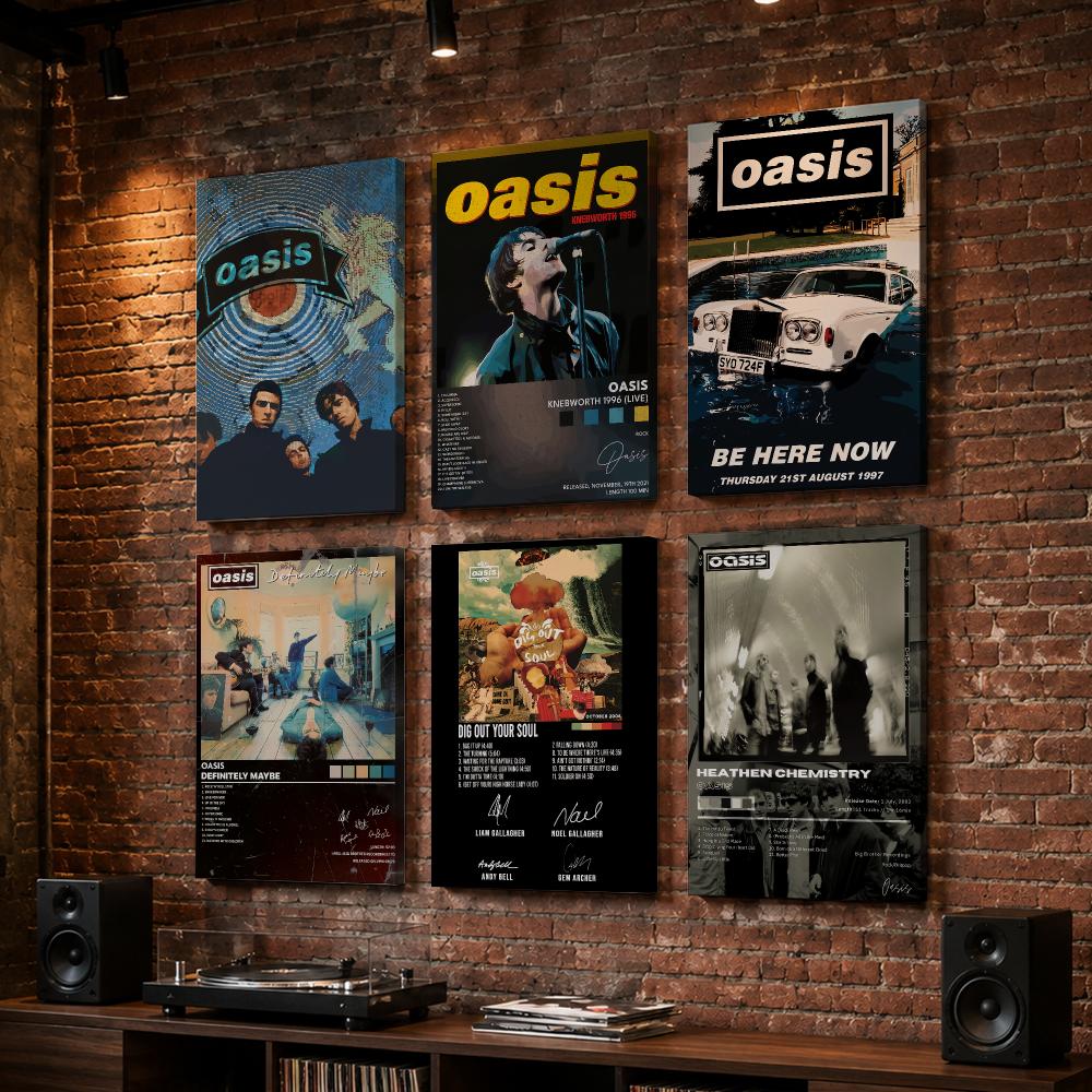 O-Oasis Rock Band Album Framed - Live Rock 评论和价格
