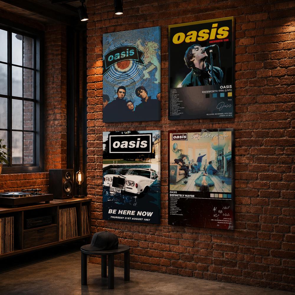 O-Oasis Rock Band Album Framed - Live Rock 评论和价格